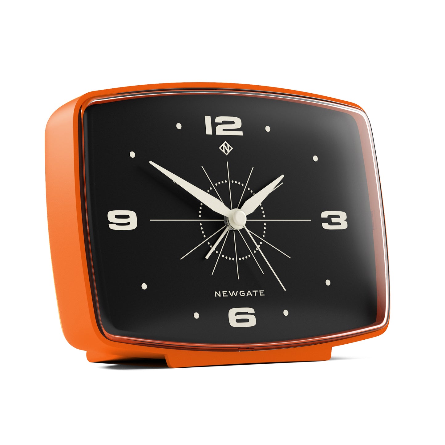 Newgate Brooklyn Alarm Clock, Pumpkin Orange