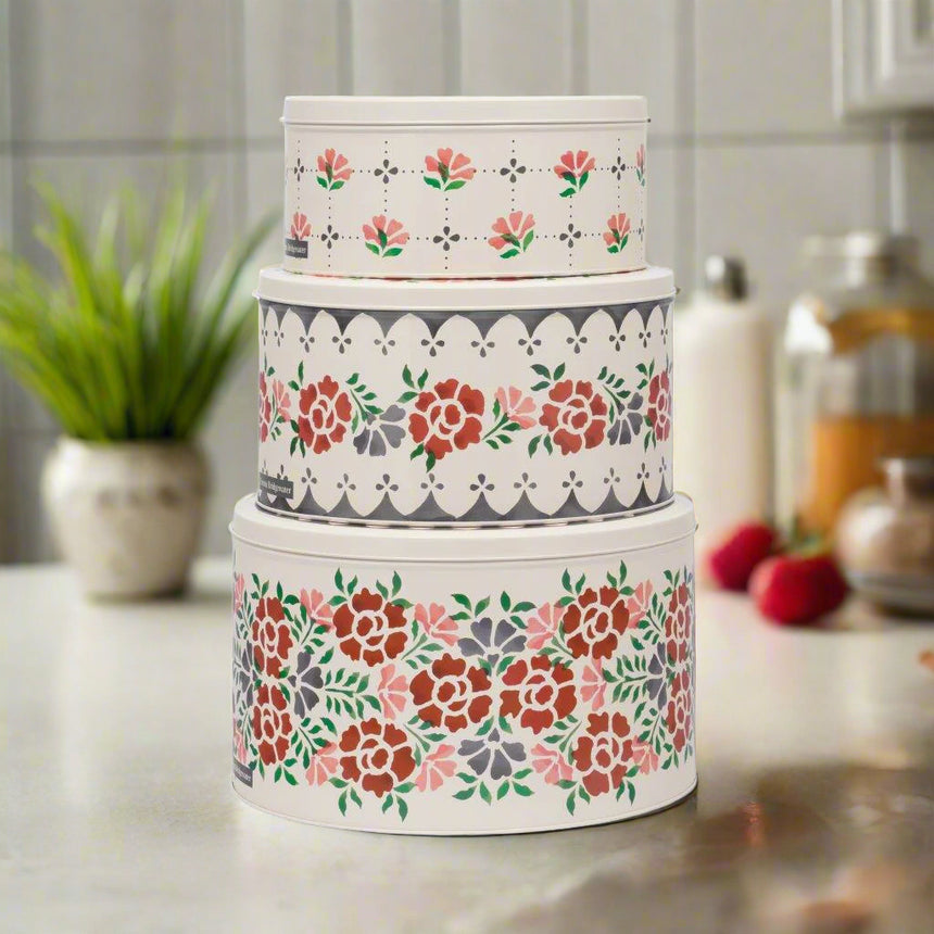 Emma Bridgewater Round Cake Tins, Antique Roses (Set Of 3)