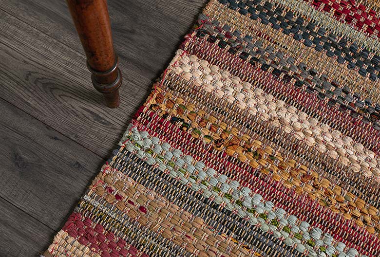 Walton & Co Aztec Chindi Cotton Rug, Red