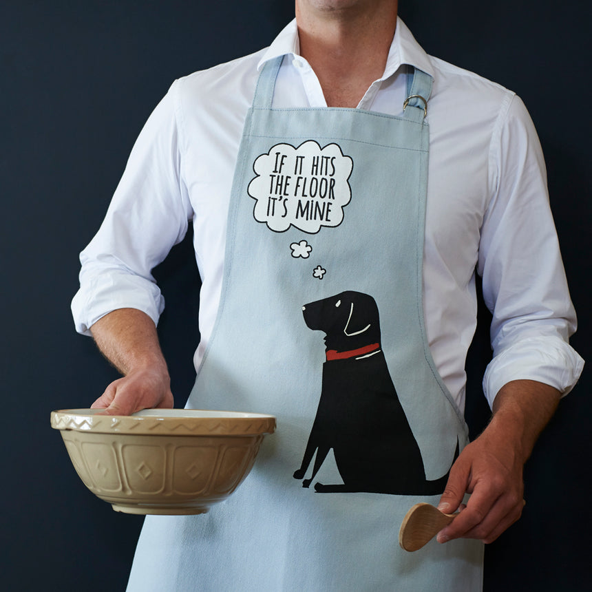 Sweet William Organic Cotton Apron, Black Labrador