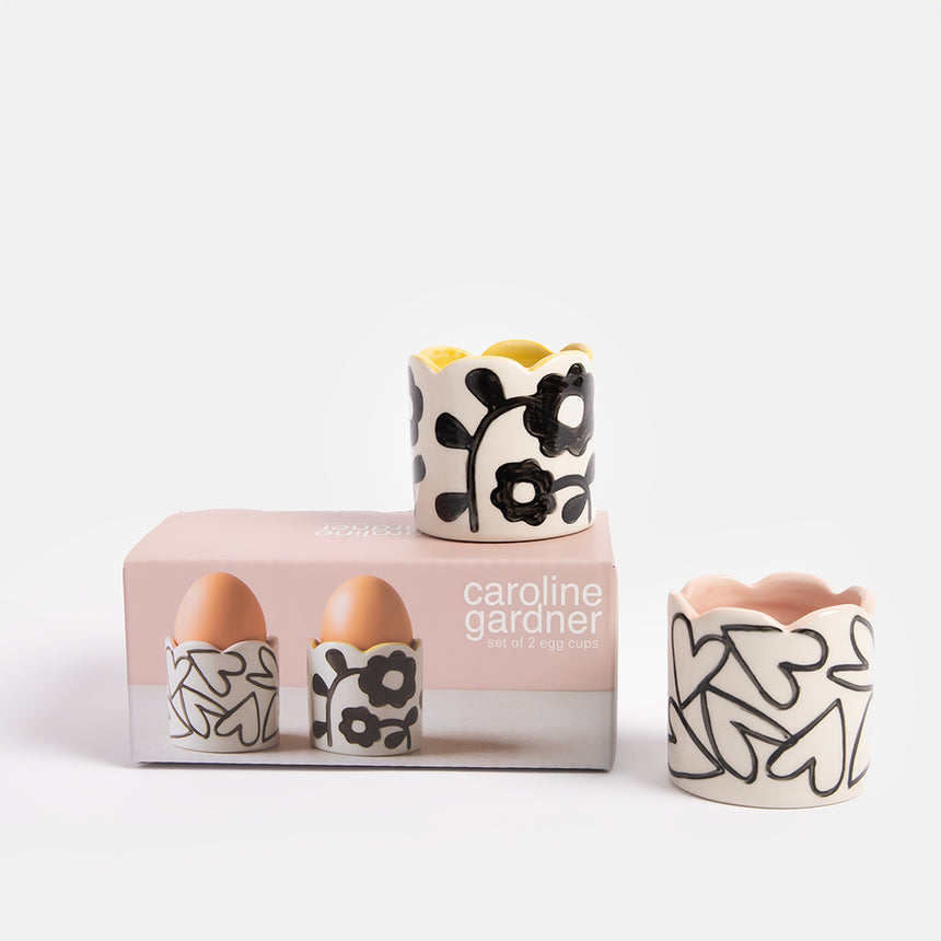 Caroline Gardner Monochrome Egg Cup Set