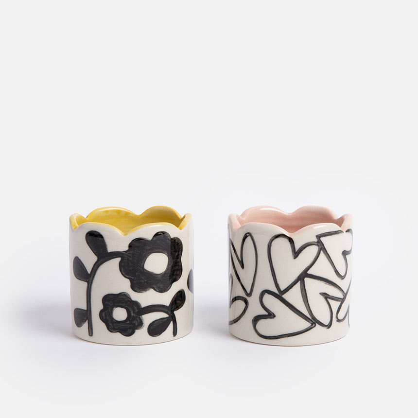 Caroline Gardner Monochrome Egg Cup Set