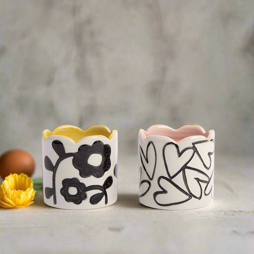 Caroline Gardner Monochrome Egg Cup Set