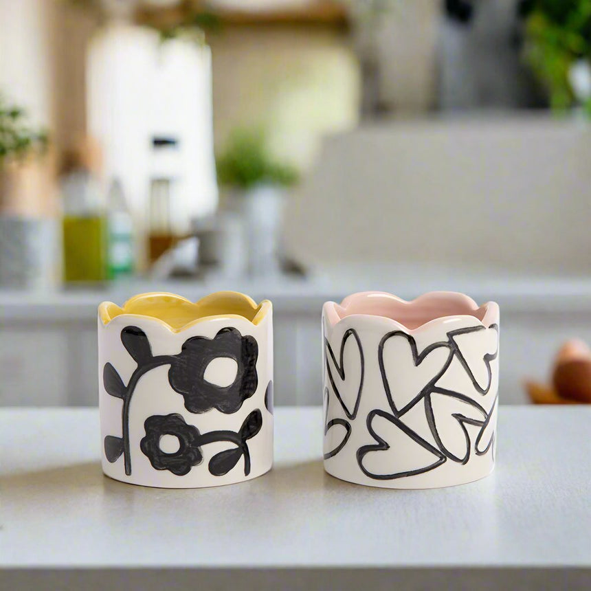 Caroline Gardner Monochrome Egg Cup Set