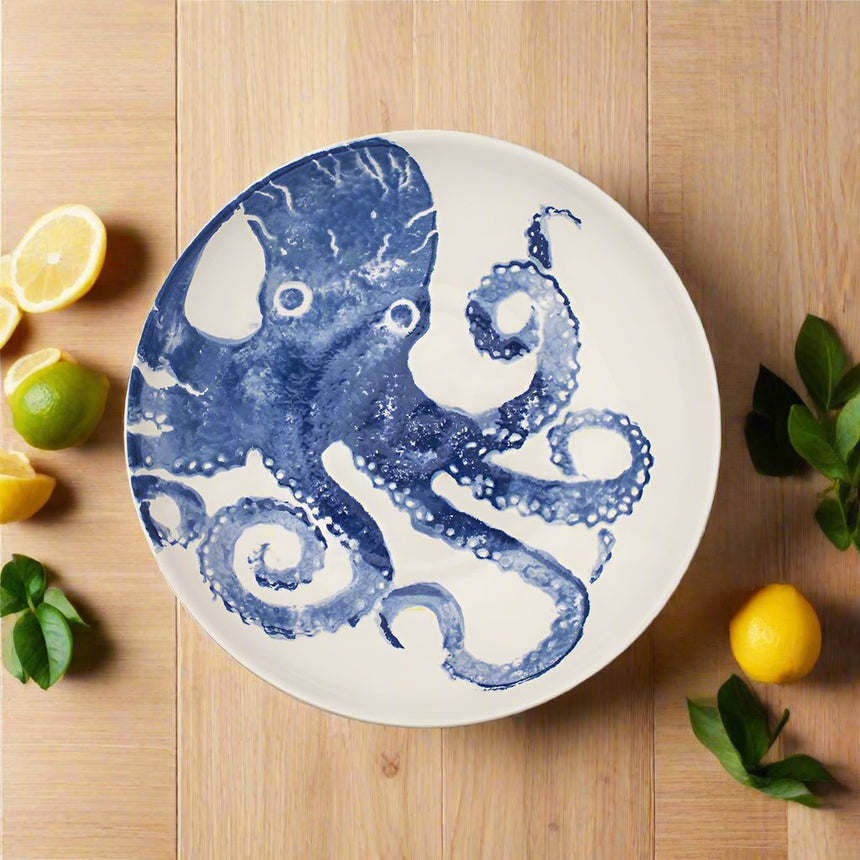 Bliss Home Supper Bowl, Blue Octopus