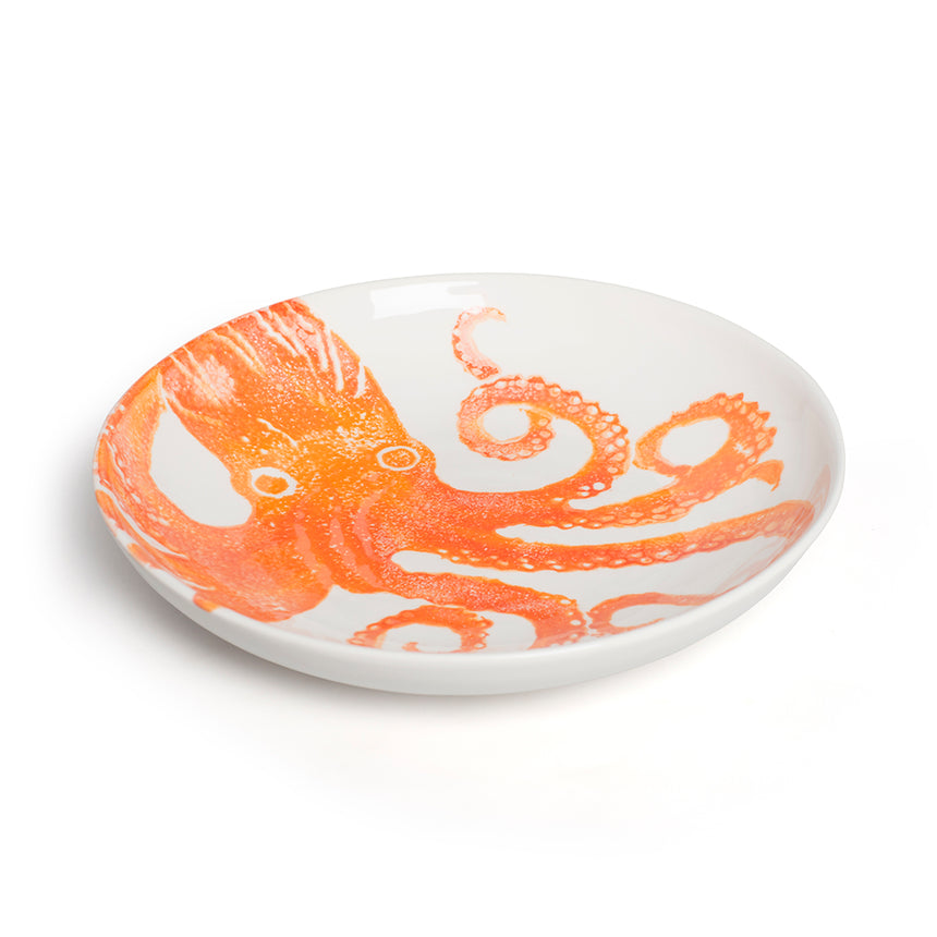 Bliss Home Supper Bowl, Orange Octopus