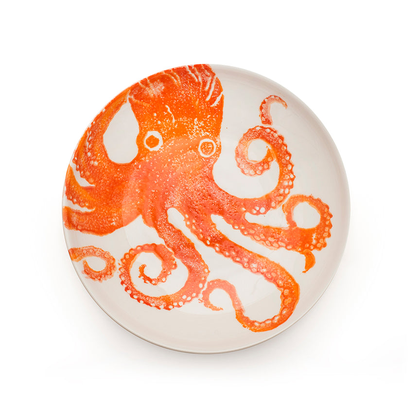 Bliss Home Supper Bowl, Orange Octopus