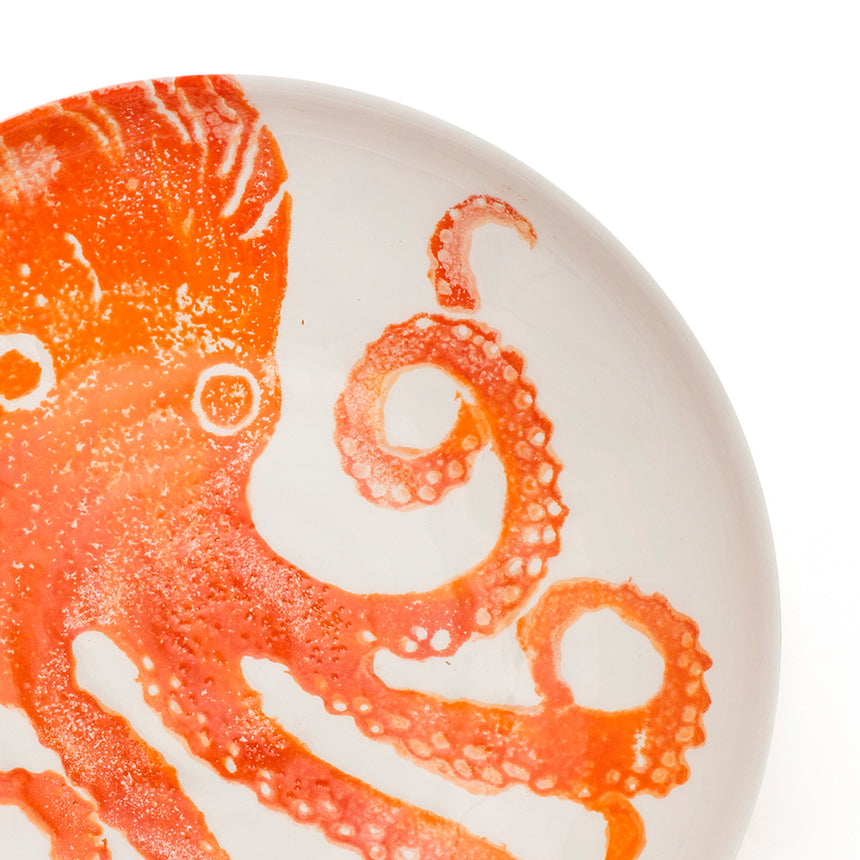 Bliss Home Supper Bowl, Orange Octopus