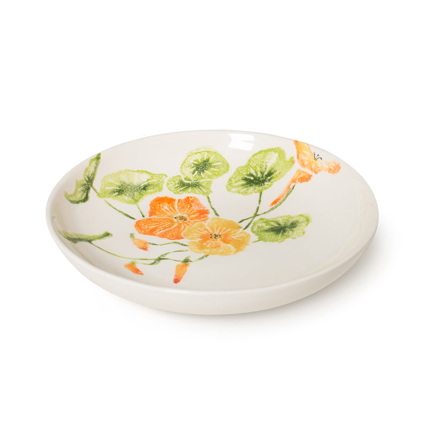 Bliss Home Supper Bowl, Nasturtium Flowers