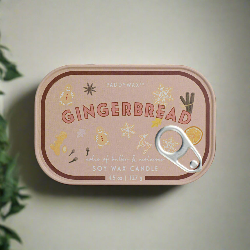 Paddywax Bistro Tin Scented Candle, Gingerbread