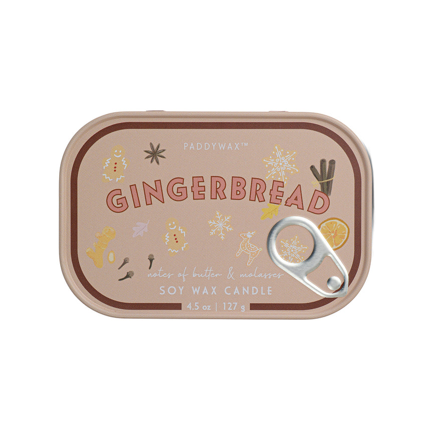 Paddywax Bistro Tin Scented Candle, Gingerbread