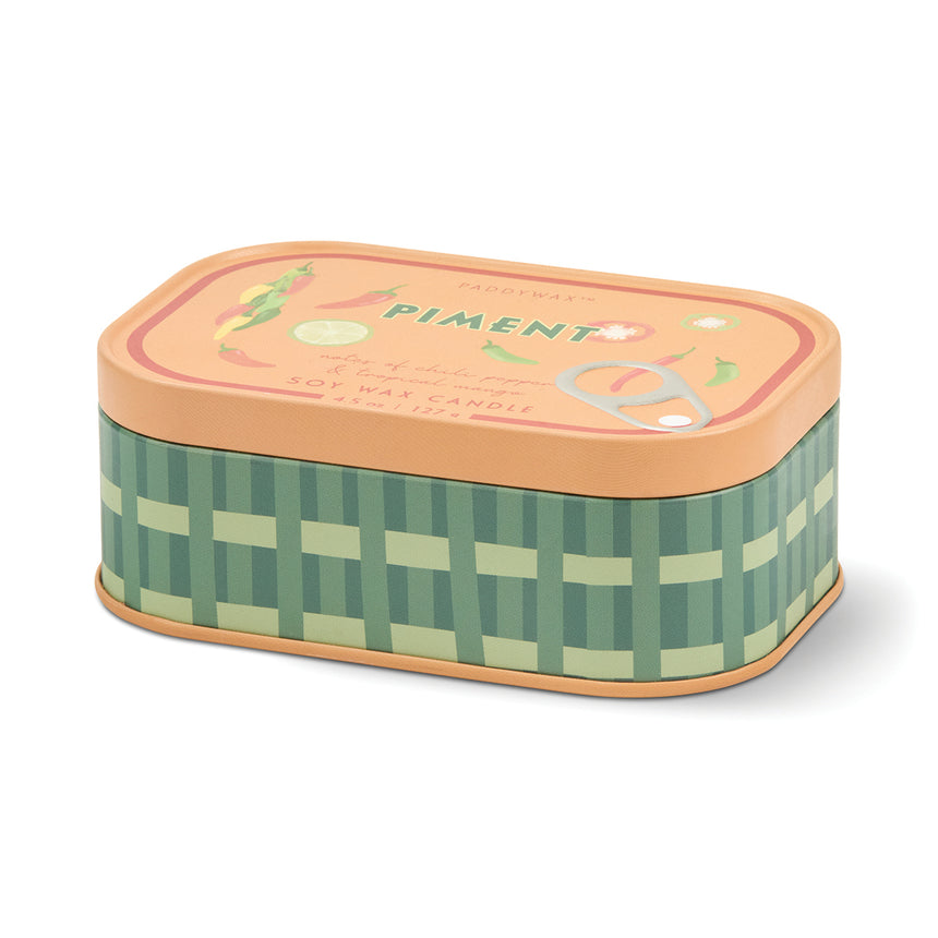 Paddywax Bistro Piment Scented Tin Candle, Chilli & Mango