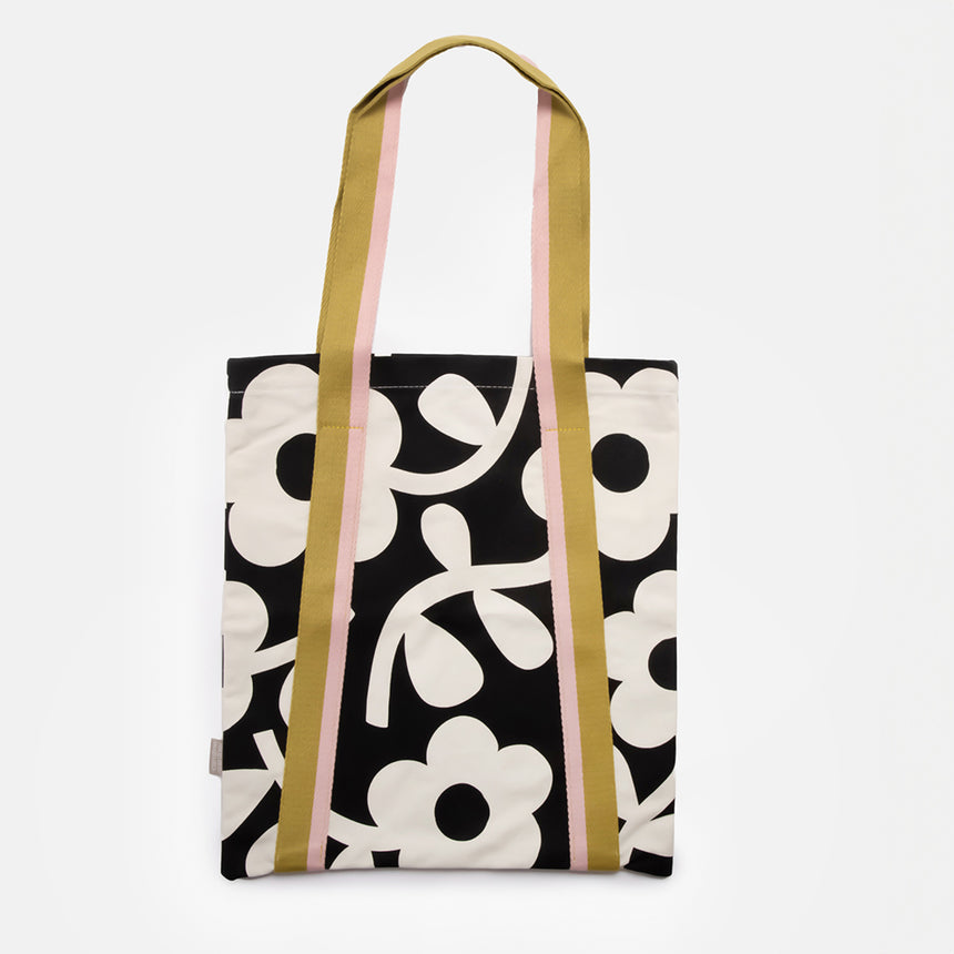 Caroline Gardner Mono Floral Tote Bag