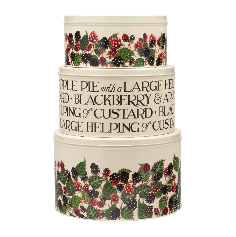 Emma Bridgewater Round Cake Tins, Blackberry (Set Of 3)
