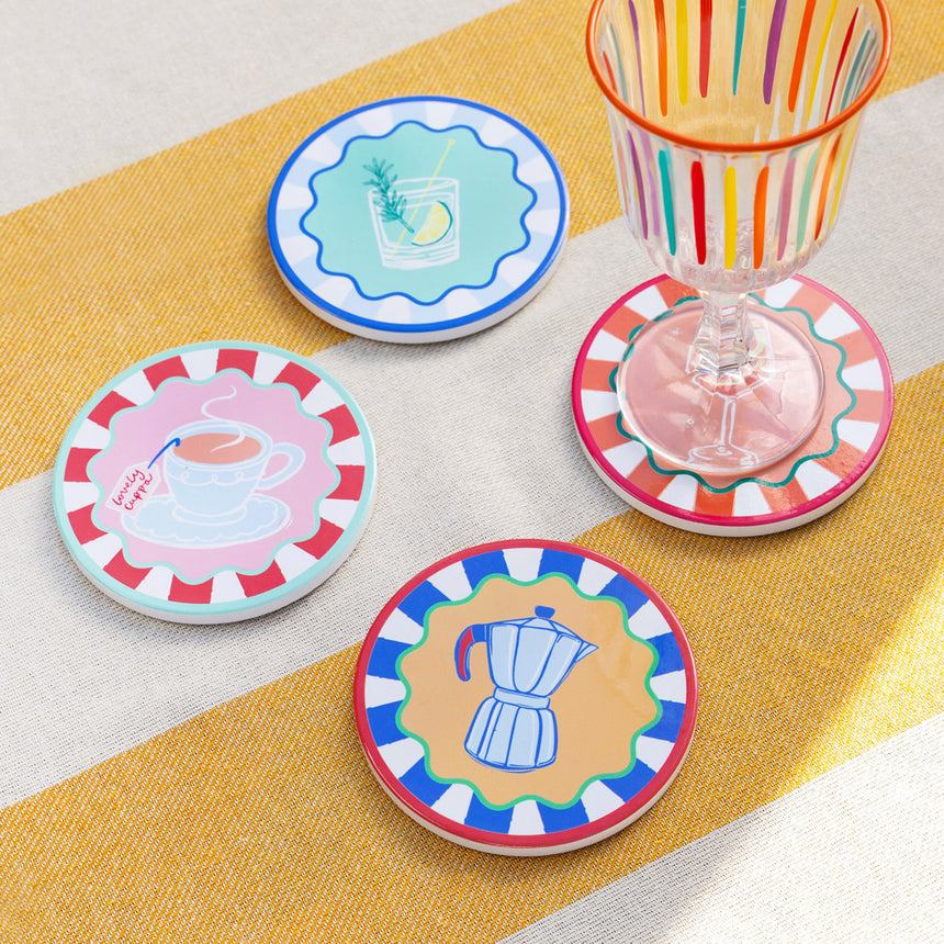 Talking Tables Bon Appetit Drink Icons Coaster