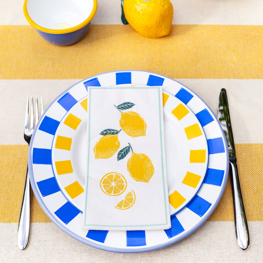 Talking Tables Bon Appetit Lemon Enamel Side Plate, (20CM)
