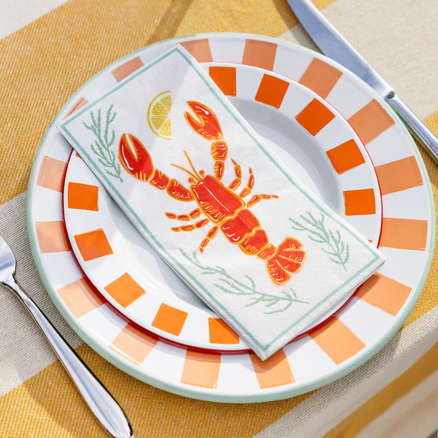 Talking Tables Lobster Long Lunch Paper Napkins ( 16 Pack)