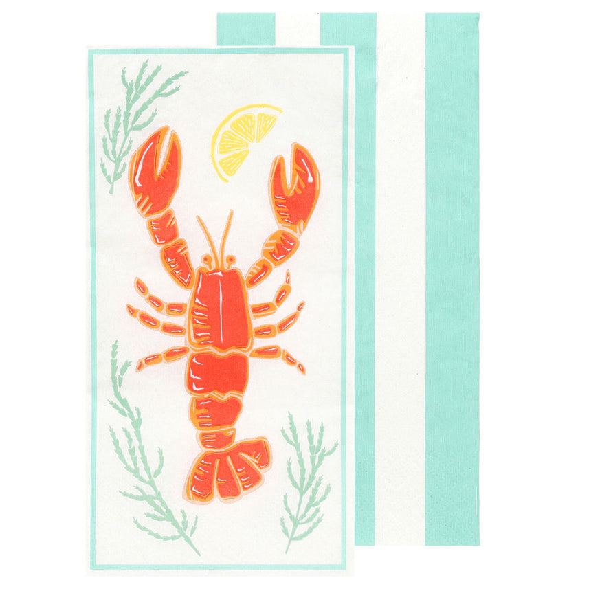 Talking Tables Lobster Long Lunch Paper Napkins ( 16 Pack)