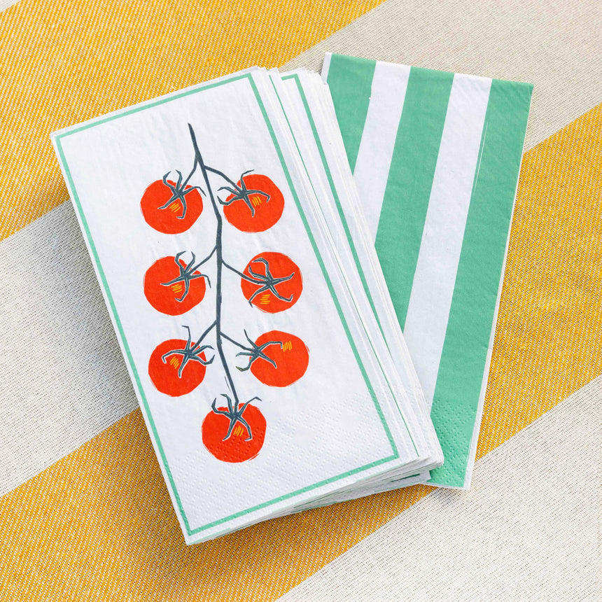 Talking Tables Tomato Long Lunch Paper Napkins ( 16 Pack)