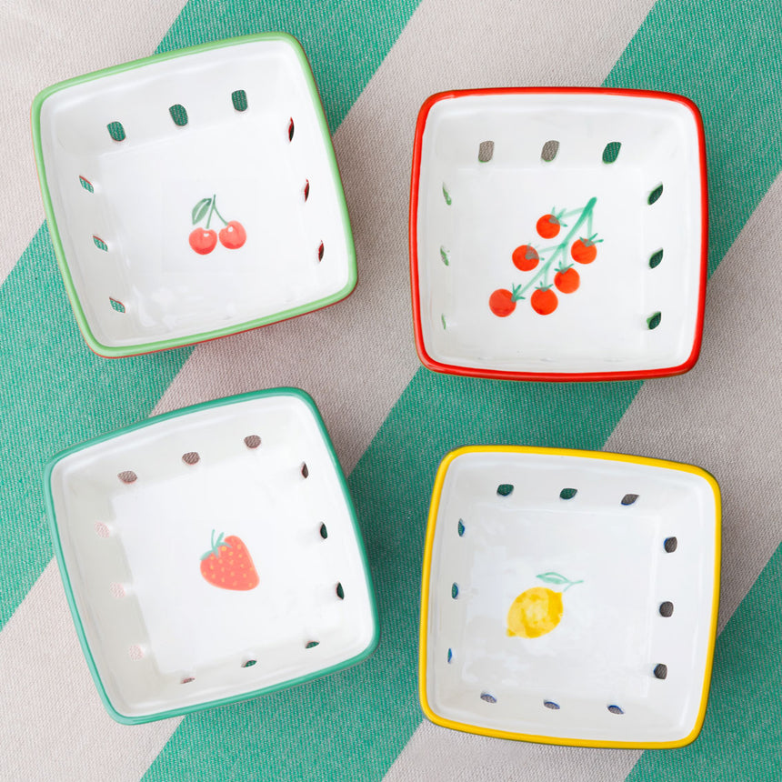 Talking Tables Bon Appetite Ceramic Punnet, Lemon