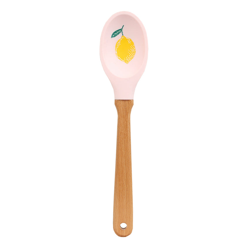 Talking Table Food Icons Silicone Stirring Spoon, Lemon