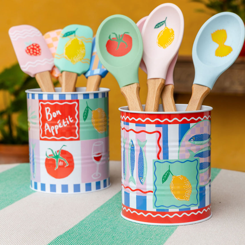 Talking Table Food Icons Silicone Spatula, Geo