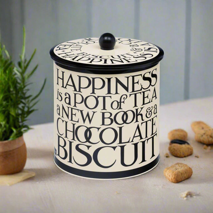 Emma Bridgewater Biscuit Barrel, Black Toast