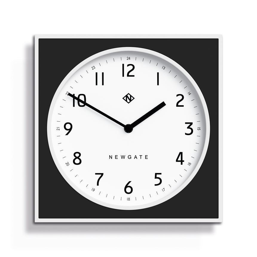 Newgate The Cube Wall Clock,  White & Black