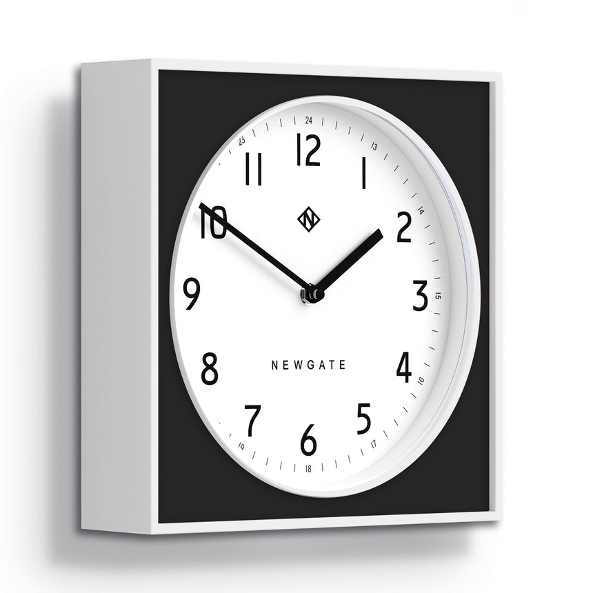 Newgate The Cube Wall Clock,  White & Black