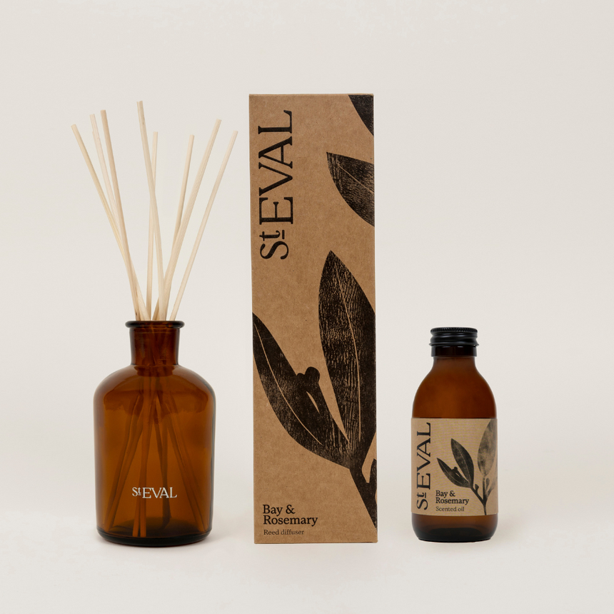 St Eval Reed Diffuser, Bay & Rosemary