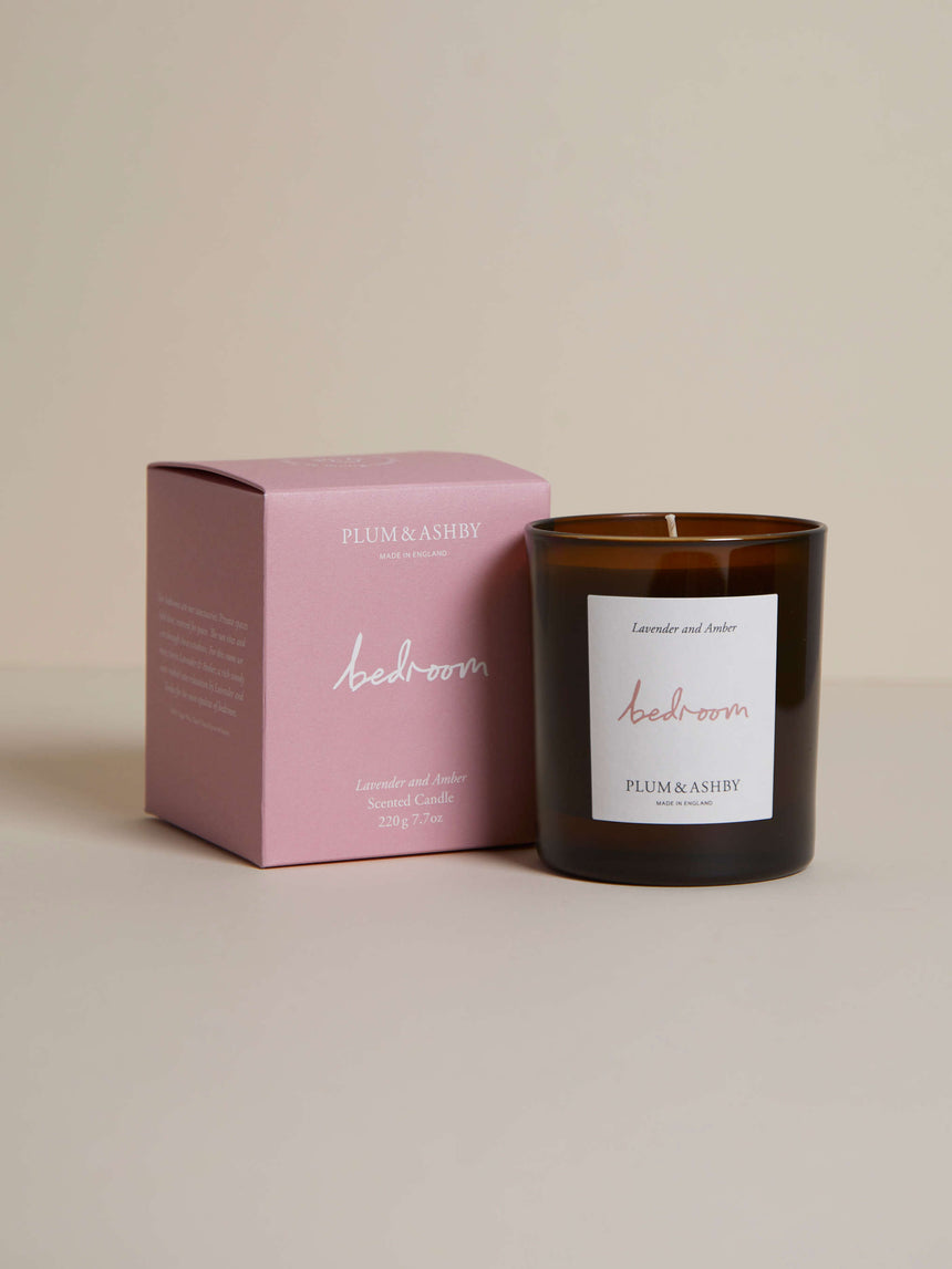 Plum & Ashby Large Scented Bedroom Candle, Lavender & Amber