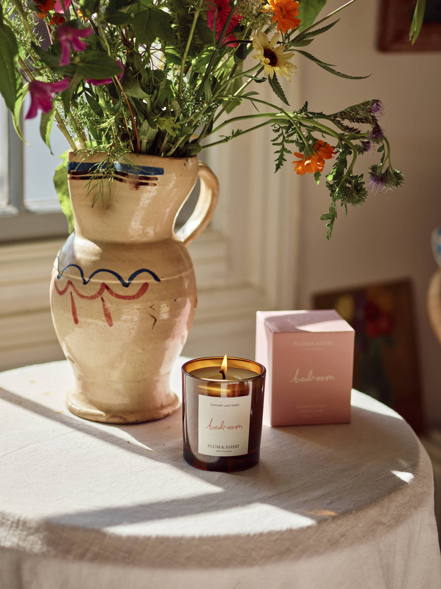 Plum & Ashby Large Scented Bedroom Candle, Lavender & Amber