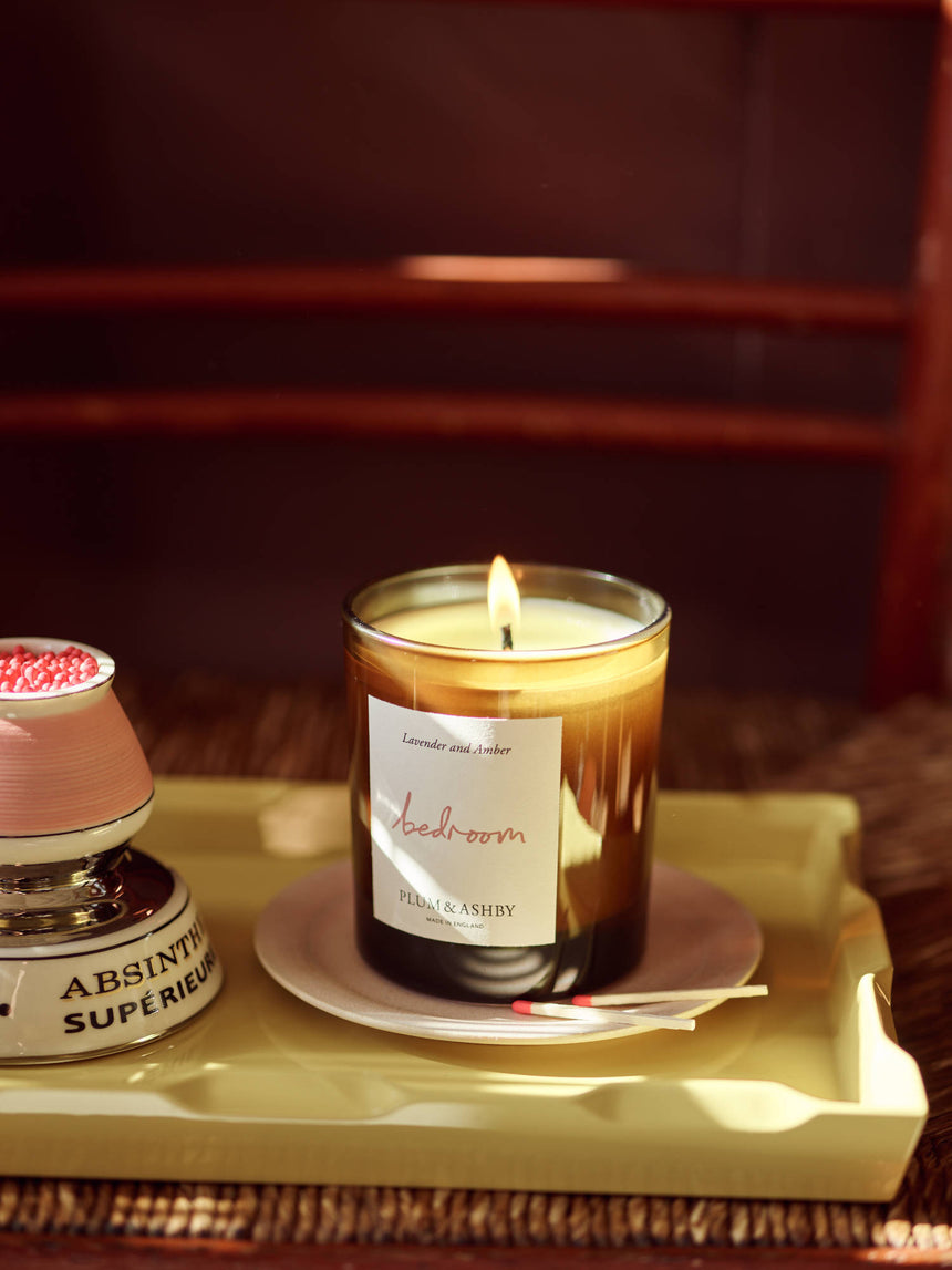 Plum & Ashby Large Scented Bedroom Candle, Lavender & Amber