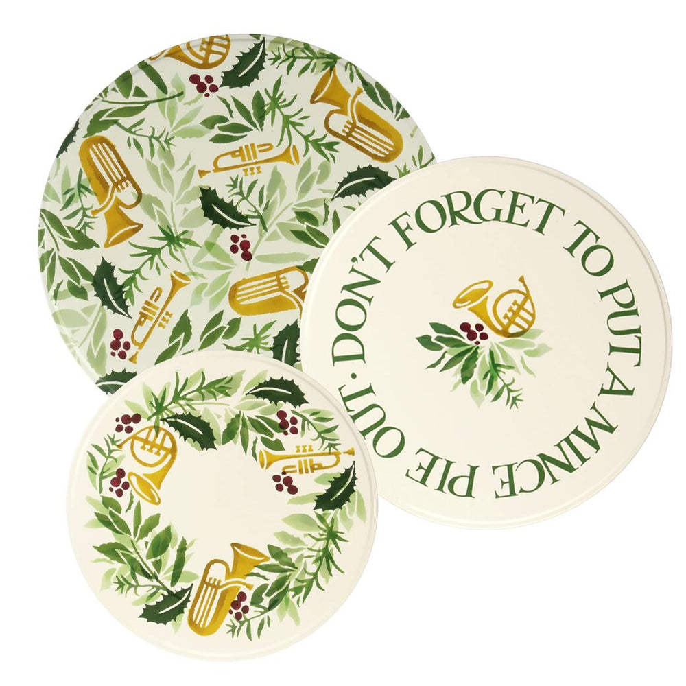 Emma Bridgewater Bring In The Green Round Cake Tins ( Set Of 3 )