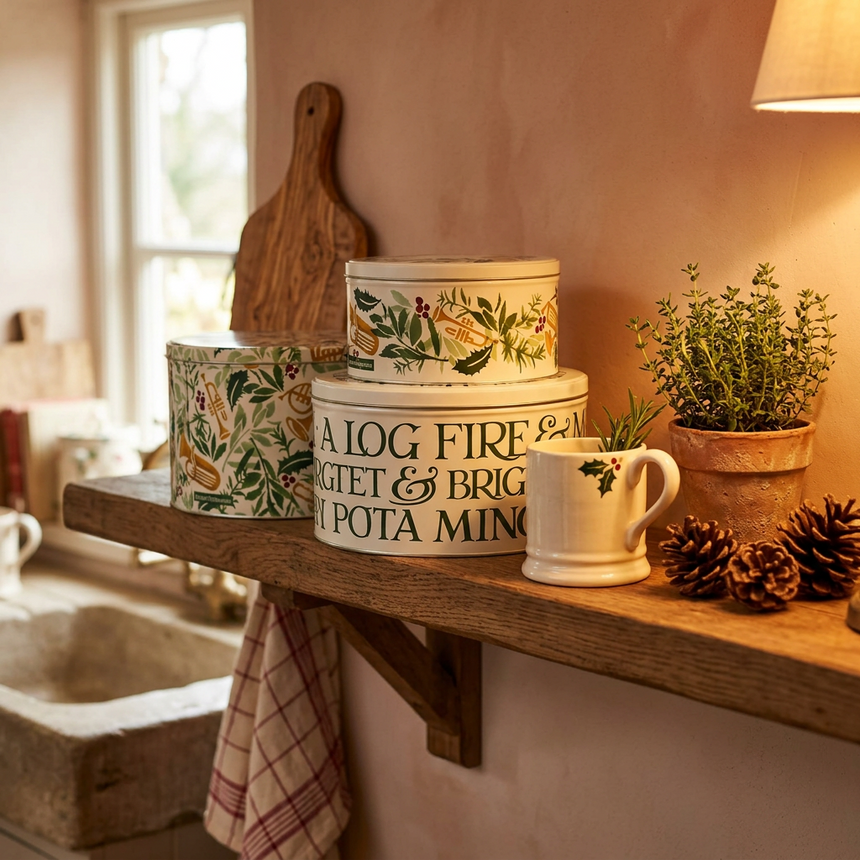 Emma Bridgewater Bring In The Green Round Cake Tins ( Set Of 3 )