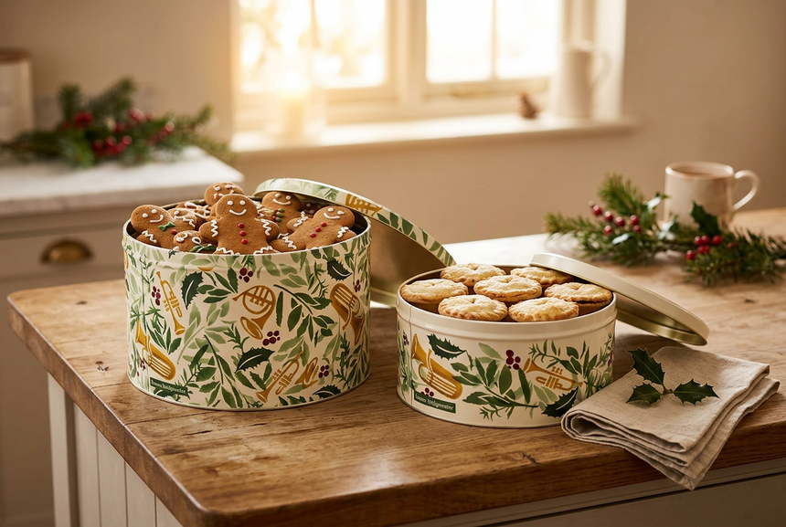 Emma Bridgewater Bring In The Green Round Cake Tins ( Set Of 3 )