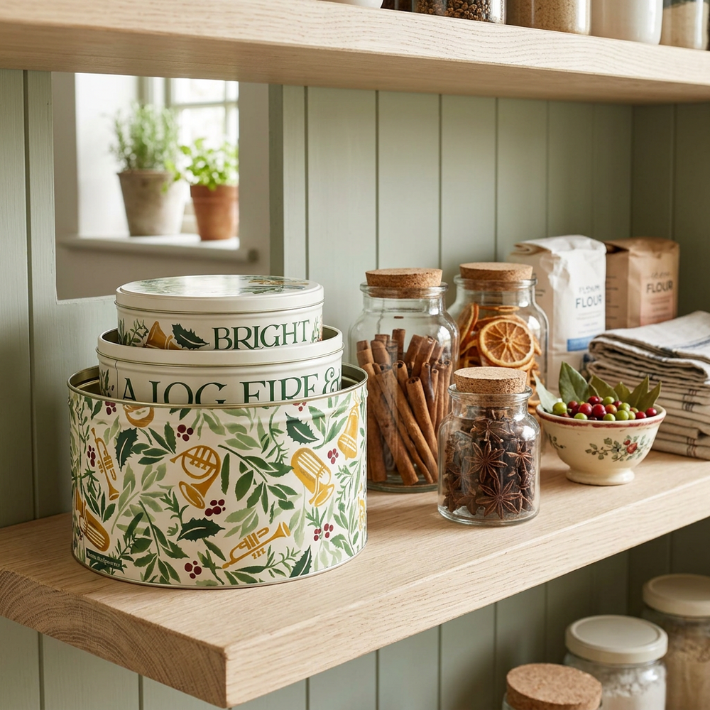Emma Bridgewater Bring In The Green Round Cake Tins ( Set Of 3 )