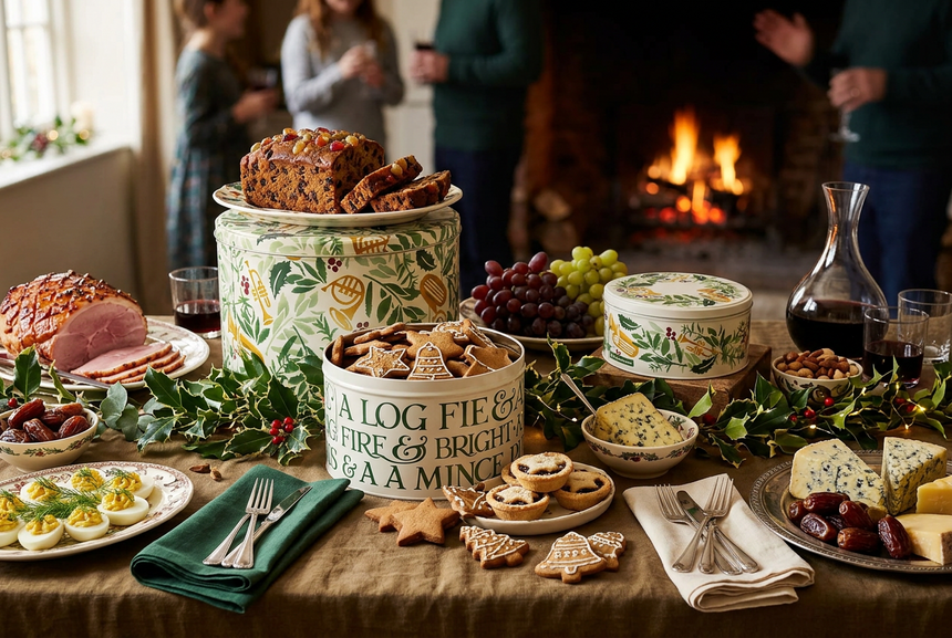 Emma Bridgewater Bring In The Green Round Cake Tins ( Set Of 3 )