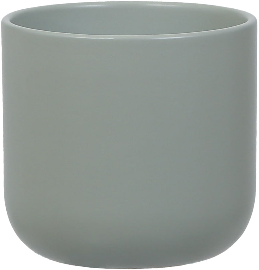 Capri Ceramic Plant Pot, Sage Green
