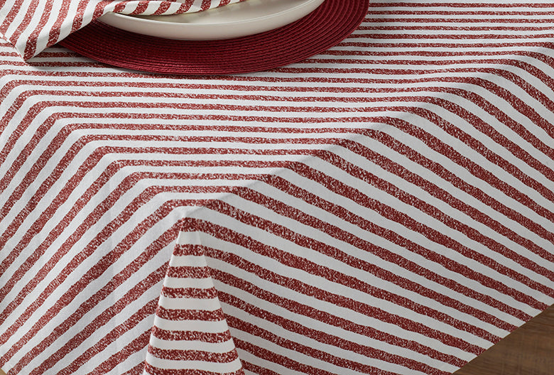 Walton & Co Candy Cane Tablecloth, Red