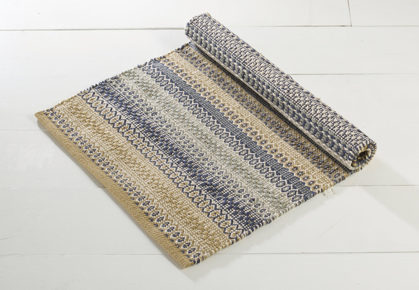 Walton & Co Cirrus Cotton Rug Blue