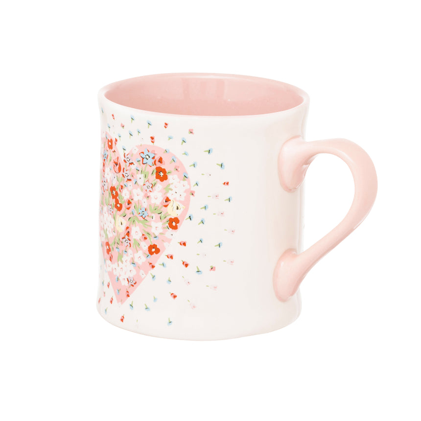 Cath Kidston Mollie Mug, Heart Flower