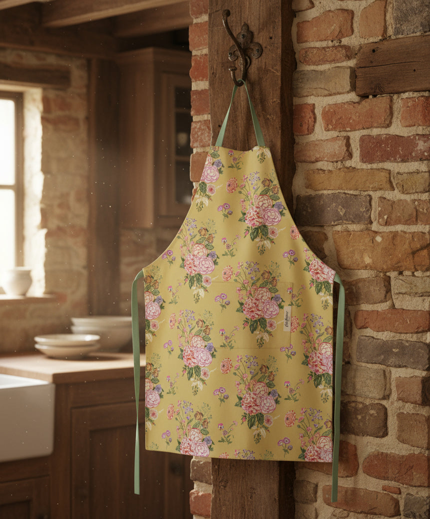 Floral apron on a white background