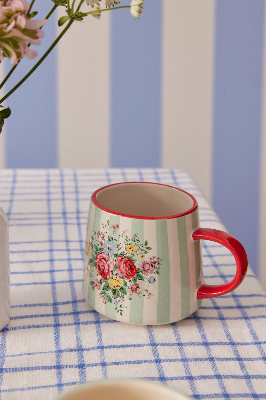 Cath Kidston Feels Like Home Billie Mug, Hampstead Stripe