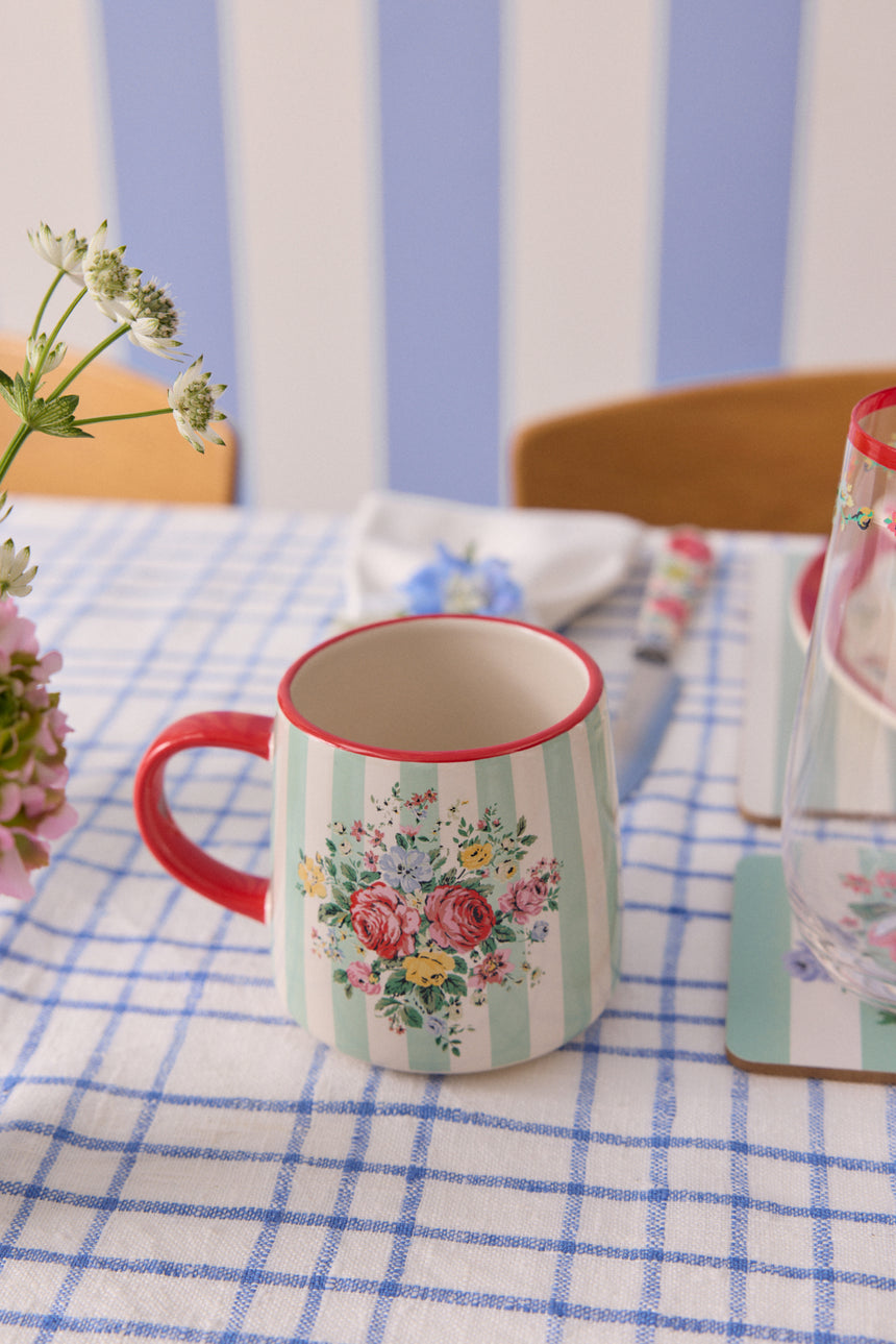 Cath Kidston Feels Like Home Billie Mug, Hampstead Stripe