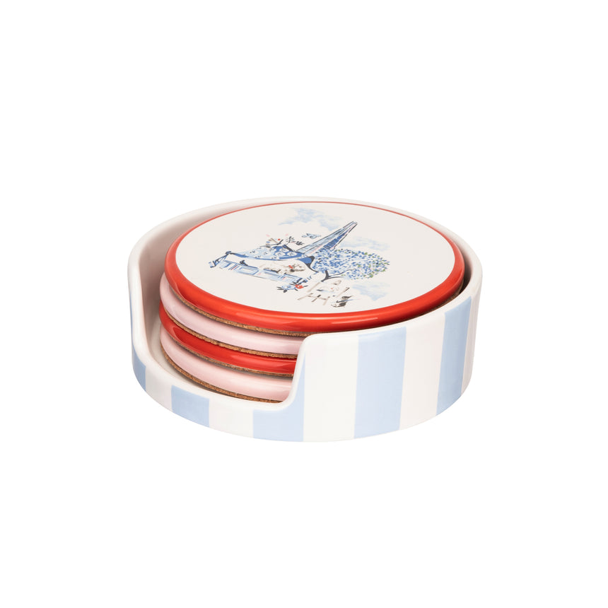 Cath Kidston London Ceramic Coaster, Set Of 4