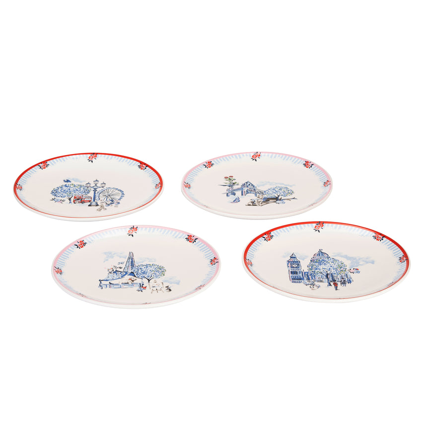 Cath Kidston London Side Plates, Set Of 4