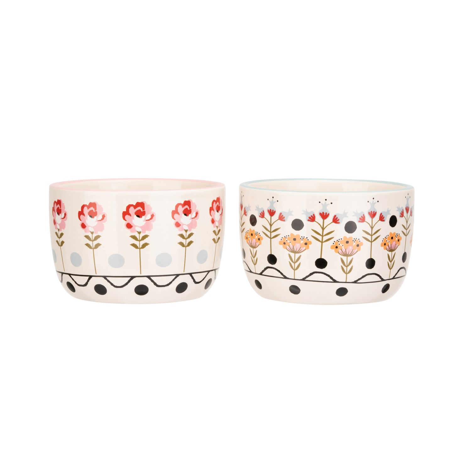 Cath Kidston Painted Table Ceramic Ramekins(Set Of 2)