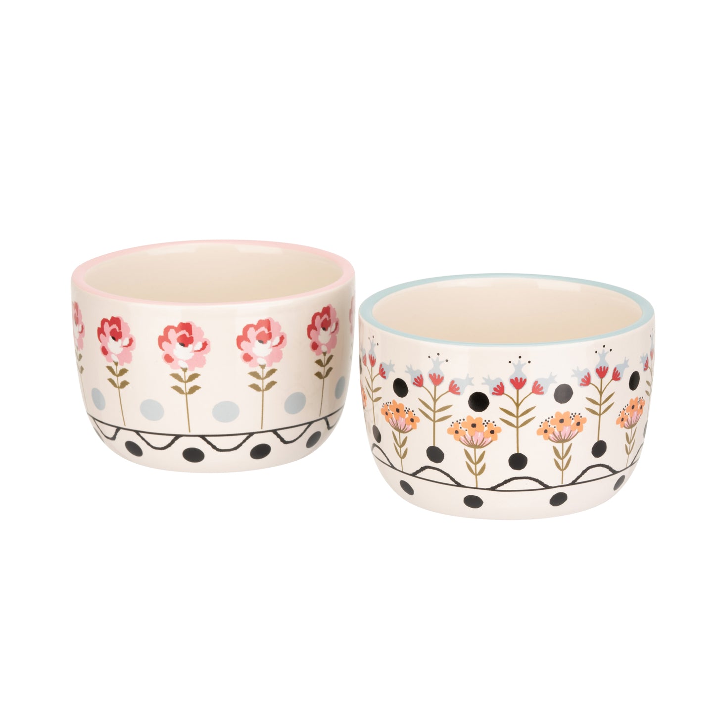 Cath Kidston Painted Table Ceramic Ramekins(Set Of 2)