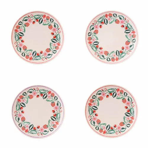 Cath Kidston Raspberry Melamine Picnic Dinner Plates (Set Of 4)